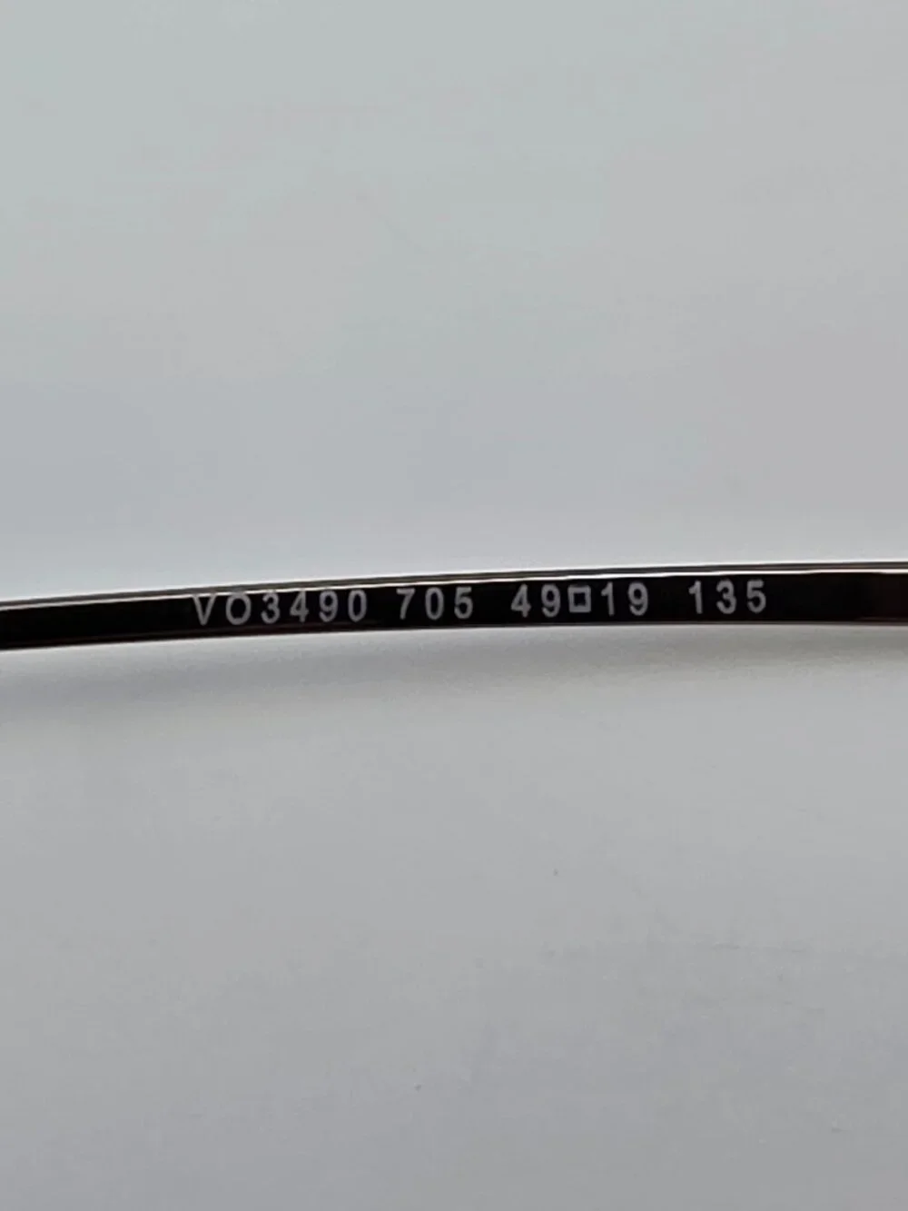 Vogue VO3490 705 Bronze Semi Rimless Eyeglasses Frame w/ Case Italy 49-19-135